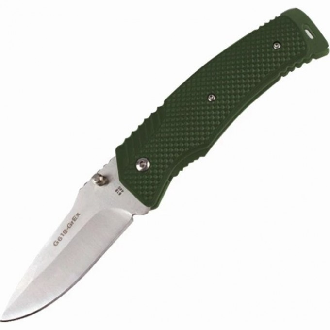 Нож GANZO G618 440 Steel Exclusive Edition Green Handle G618-GrEx