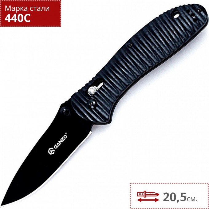 Нож GANZO G7393P-BK